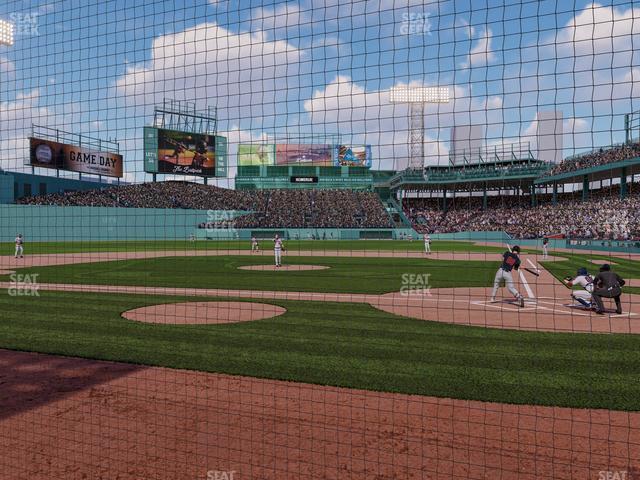 Seating view for Fenway Park Section Dugout Box 52