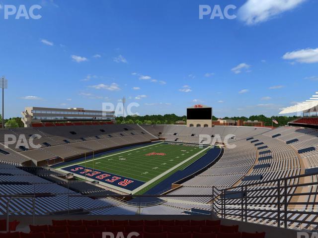 Seating view for Vaught Hemingway Stadium Section South Zone Club 107