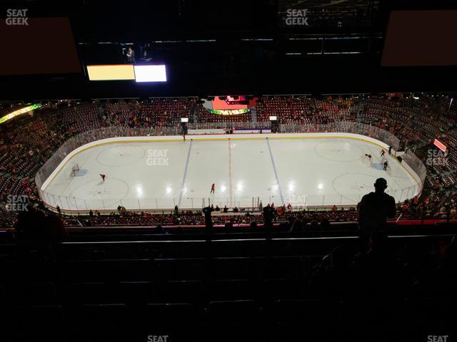 Seating view for Scotiabank Saddledome Section Press Level 5