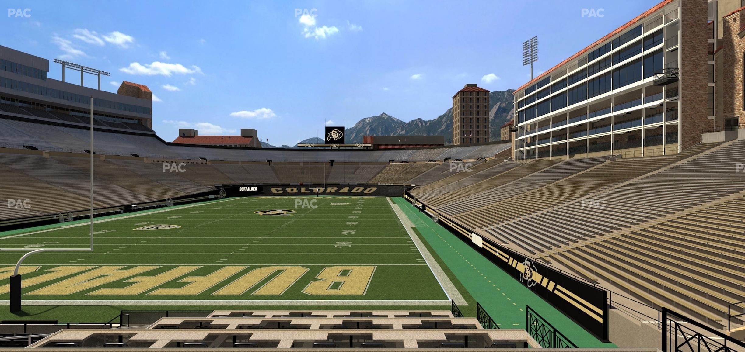 Seating view for Folsom Field Section Loge Box 178