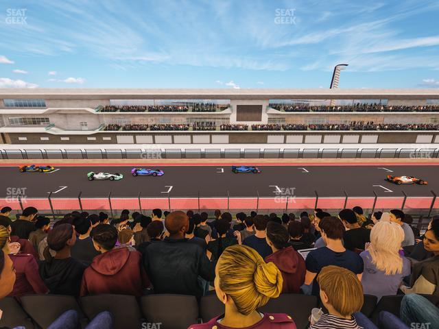 Seating view for Circuit of The Americas Section Main Grandstand Club Level 207