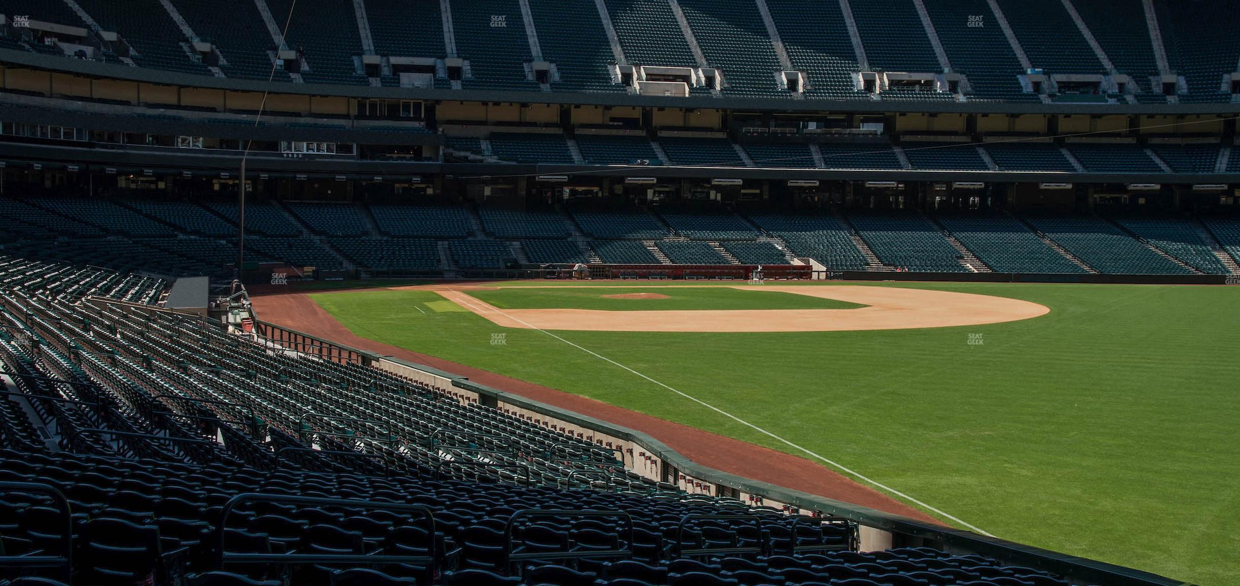 Seating view for Chase Field Section 108