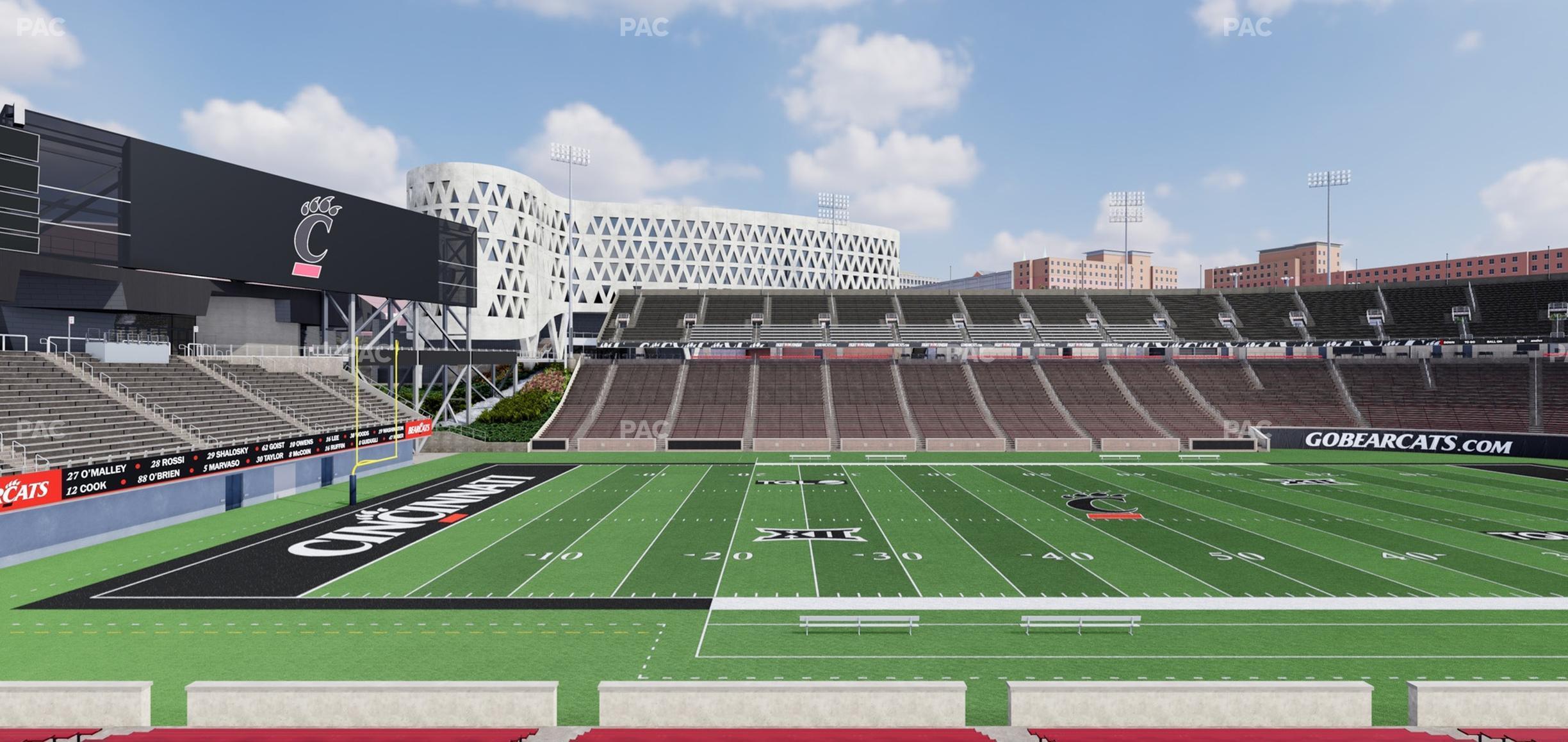 Seating view for Nippert Stadium Section 124