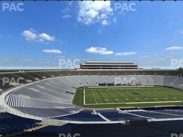 Seating view for Notre Dame Stadium Section Duncan Loge 734