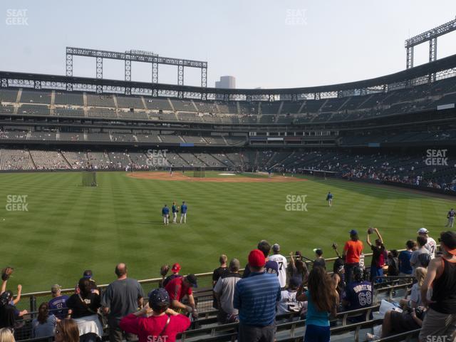 Seating view for Coors Field Section 155