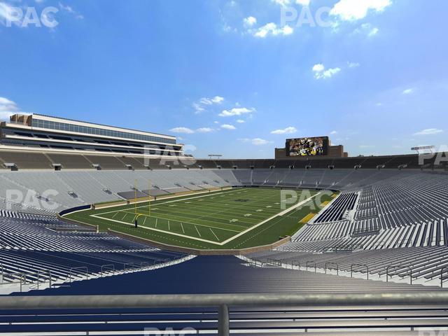 Seating view for Notre Dame Stadium Section 134