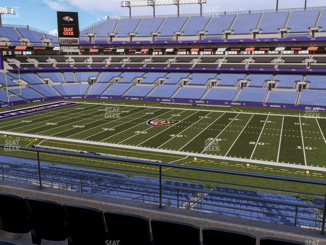 Seating view for M&T Bank Stadium Section 224