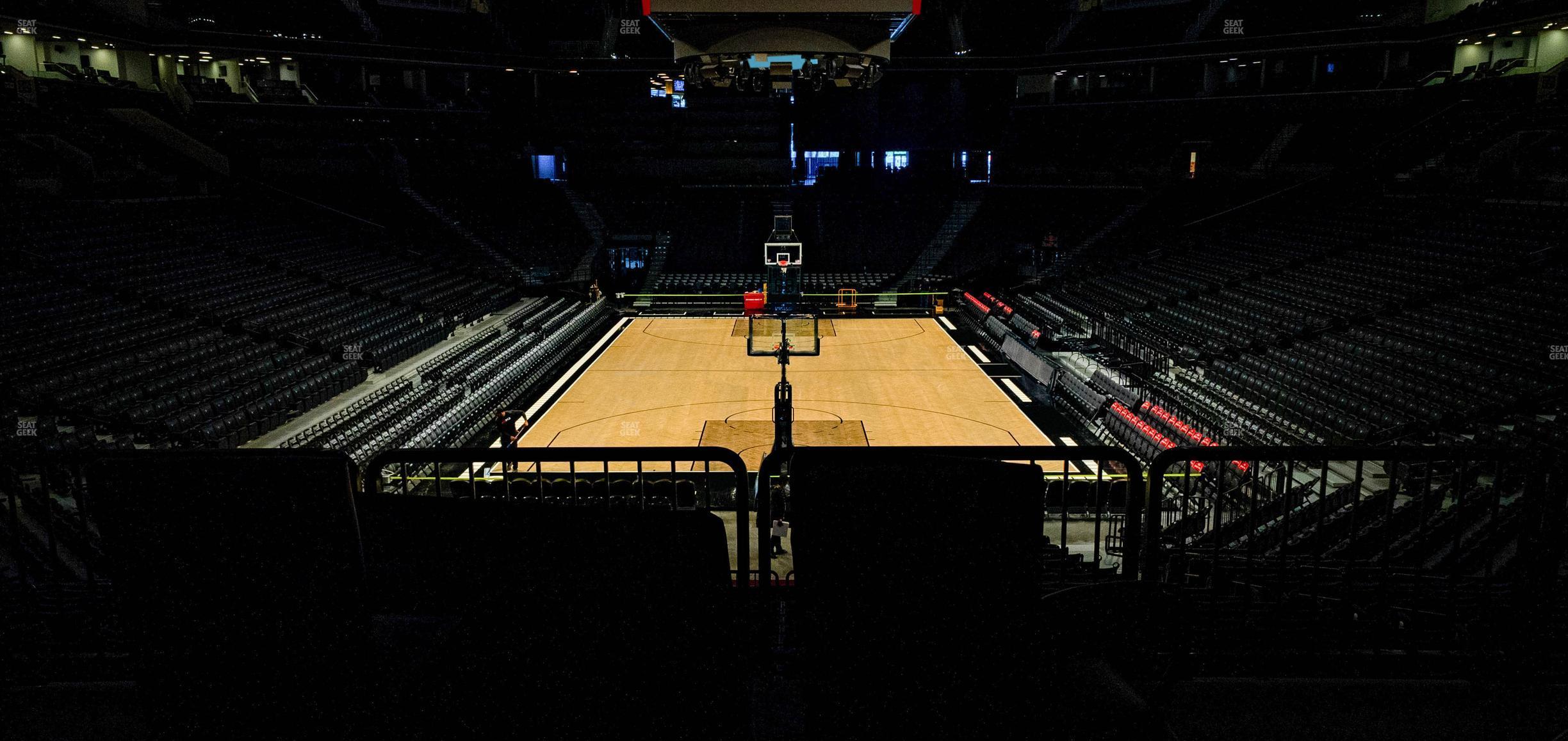 Seating view for Barclays Center Section The Baseline Club