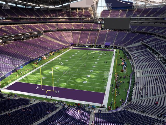 Seating view for U.S. Bank Stadium Section 352