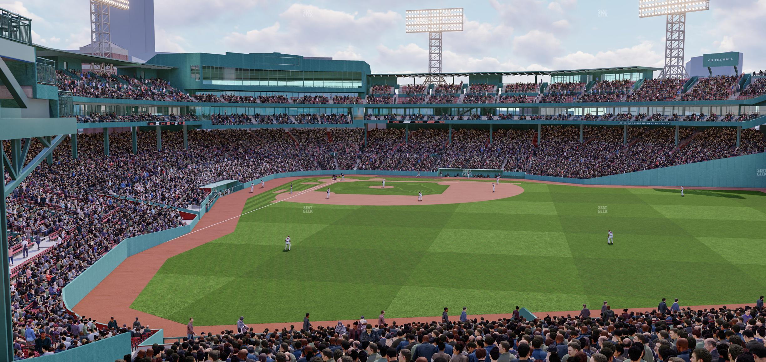 Seating view for Fenway Park Section Truly Terrace Barstools Bleacher 43