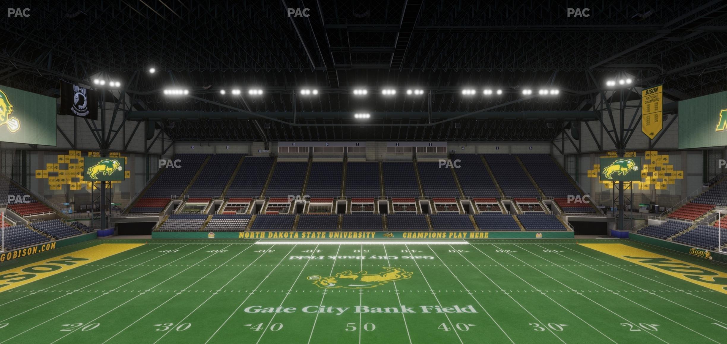 Seating view for Fargodome Section Elevated 18