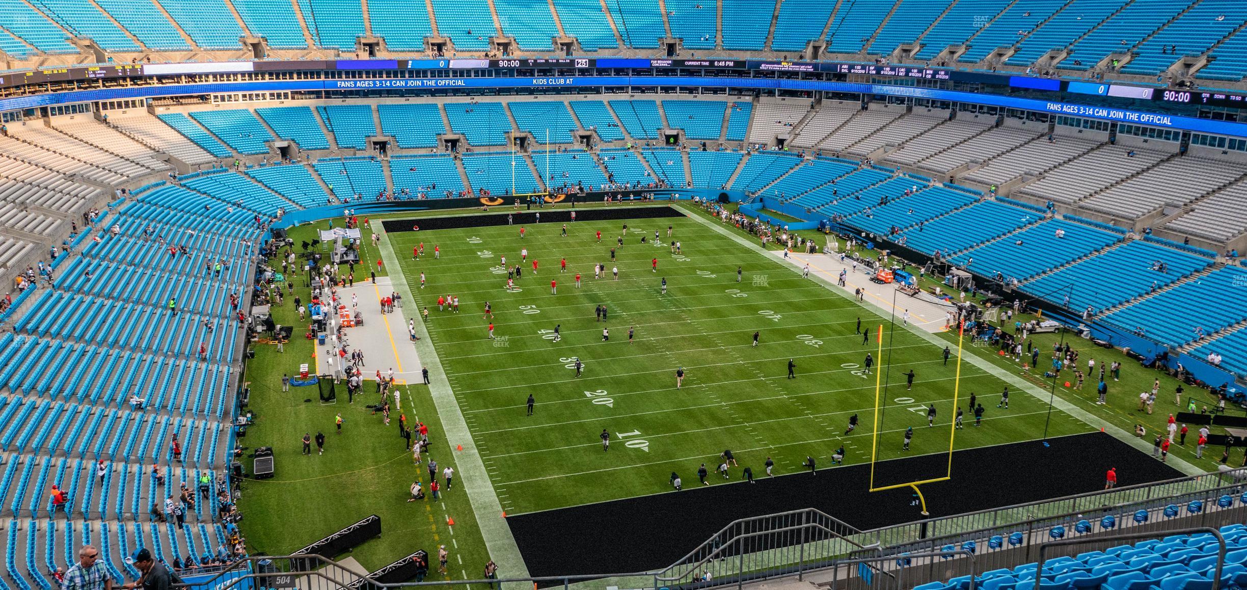 Seating view for Bank of America Stadium Section 504