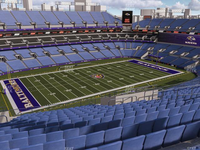 Seating view for M&T Bank Stadium Section 531