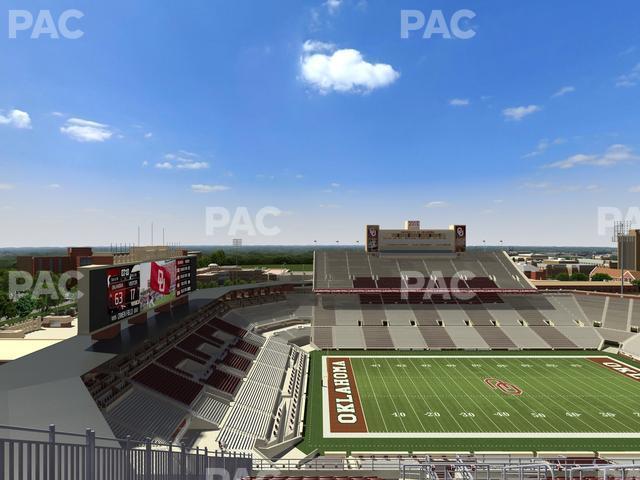 Seating view for Gaylord Family Oklahoma Memorial Stadium Section 235