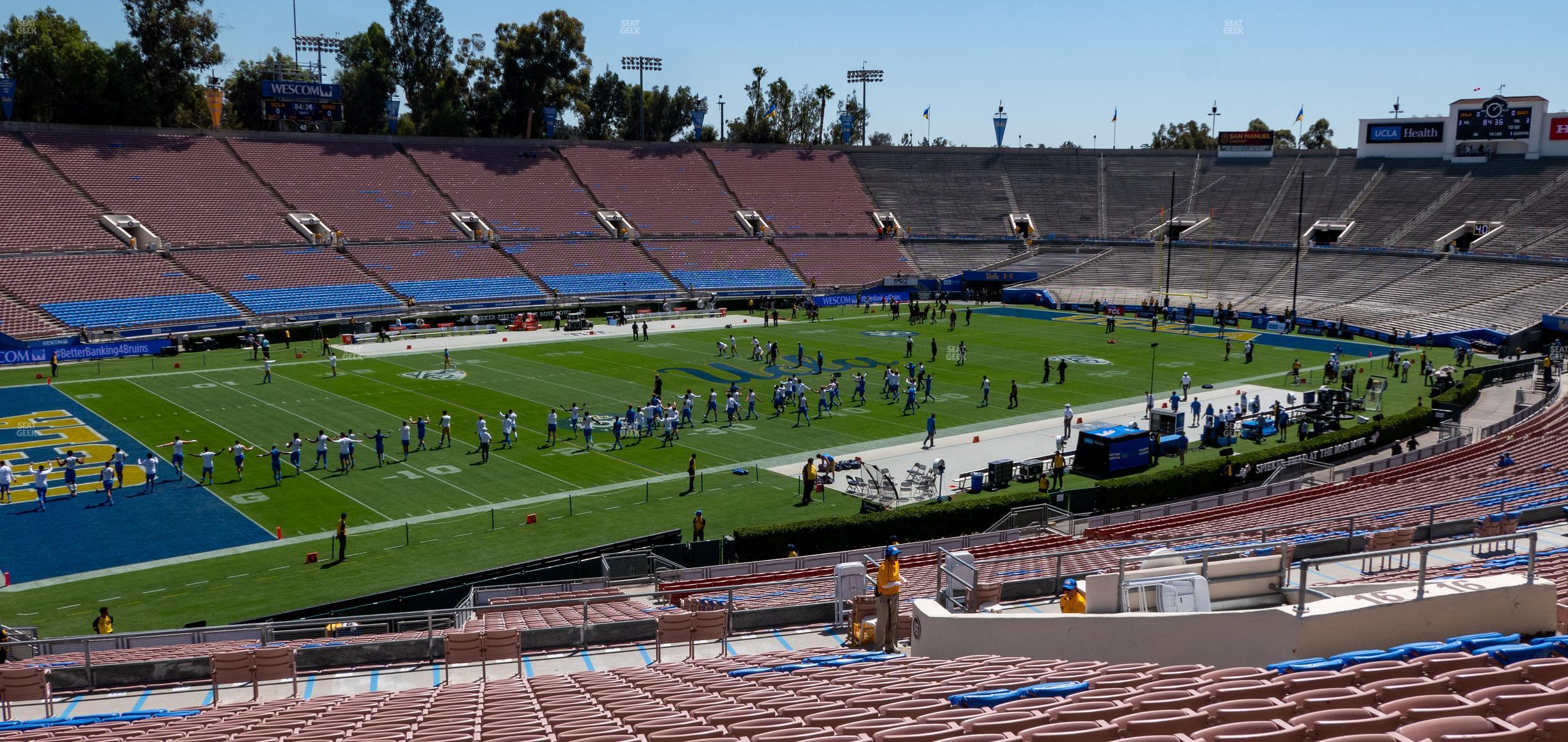 Seating view for Rose Bowl Stadium Section Upper 16