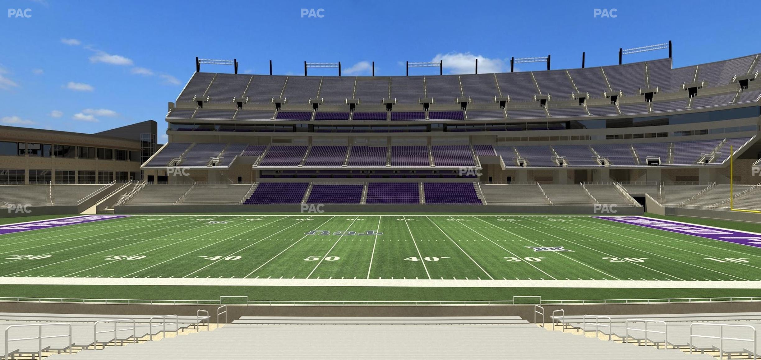 Seating view for Amon G. Carter Stadium Section 124