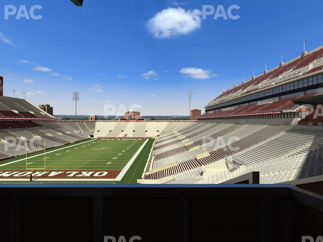 Seating view for Gaylord Family Oklahoma Memorial Stadium Section Suite 41