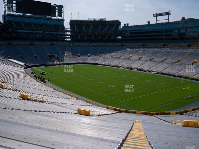 Seating view for Lambeau Field Section 107