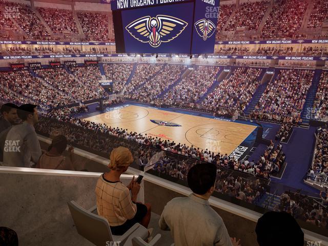 Seating view for Smoothie King Center Section Suite 260