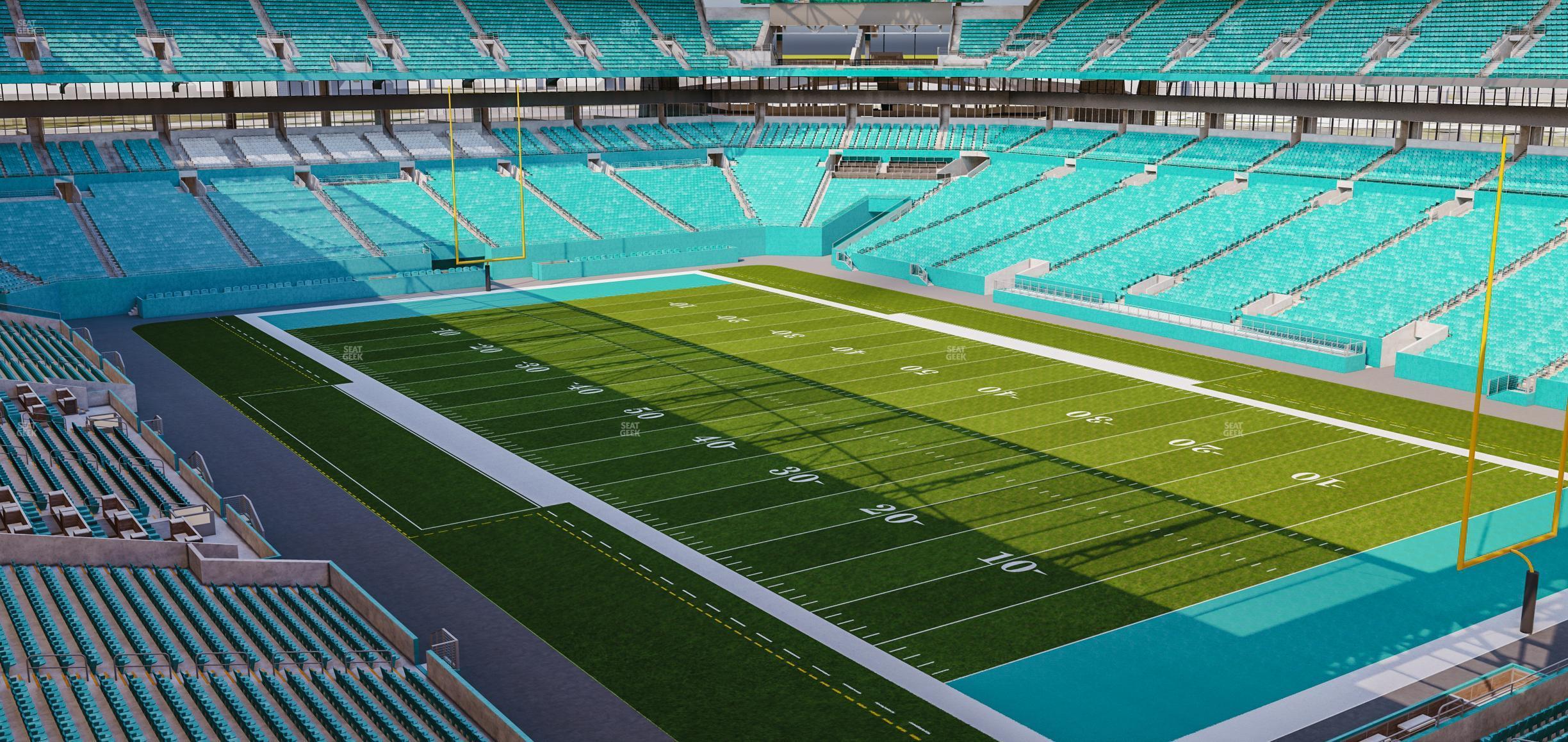 Seating view for Hard Rock Stadium Section 338 Patio Terrace