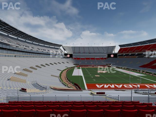 Seating view for Bryant Denny Stadium Section North Zone 8