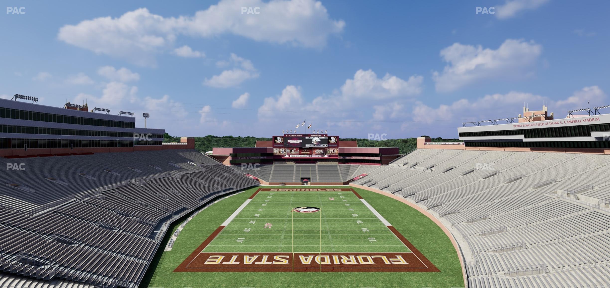 Seating view for Doak Campbell Stadium Section Club 321