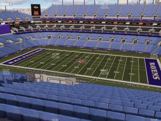 Seating view for M&T Bank Stadium Section 524