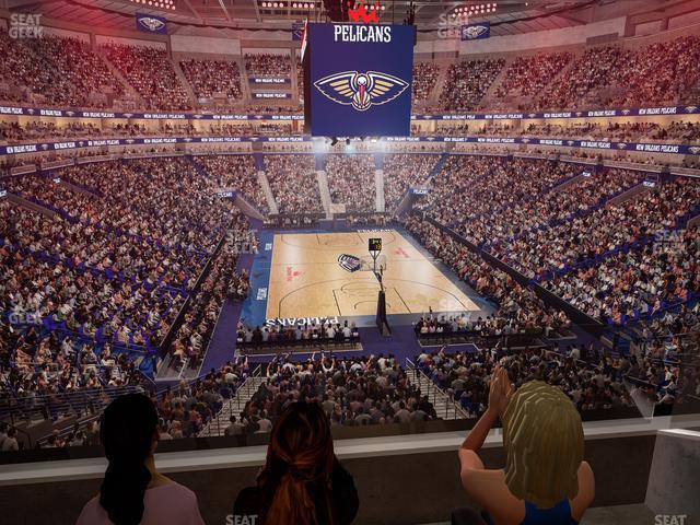 Seating view for Smoothie King Center Section Suite 218