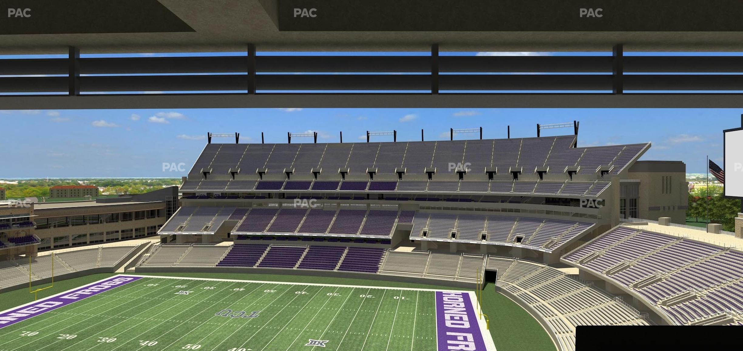 Seating view for Amon G. Carter Stadium Section Loge Box 326