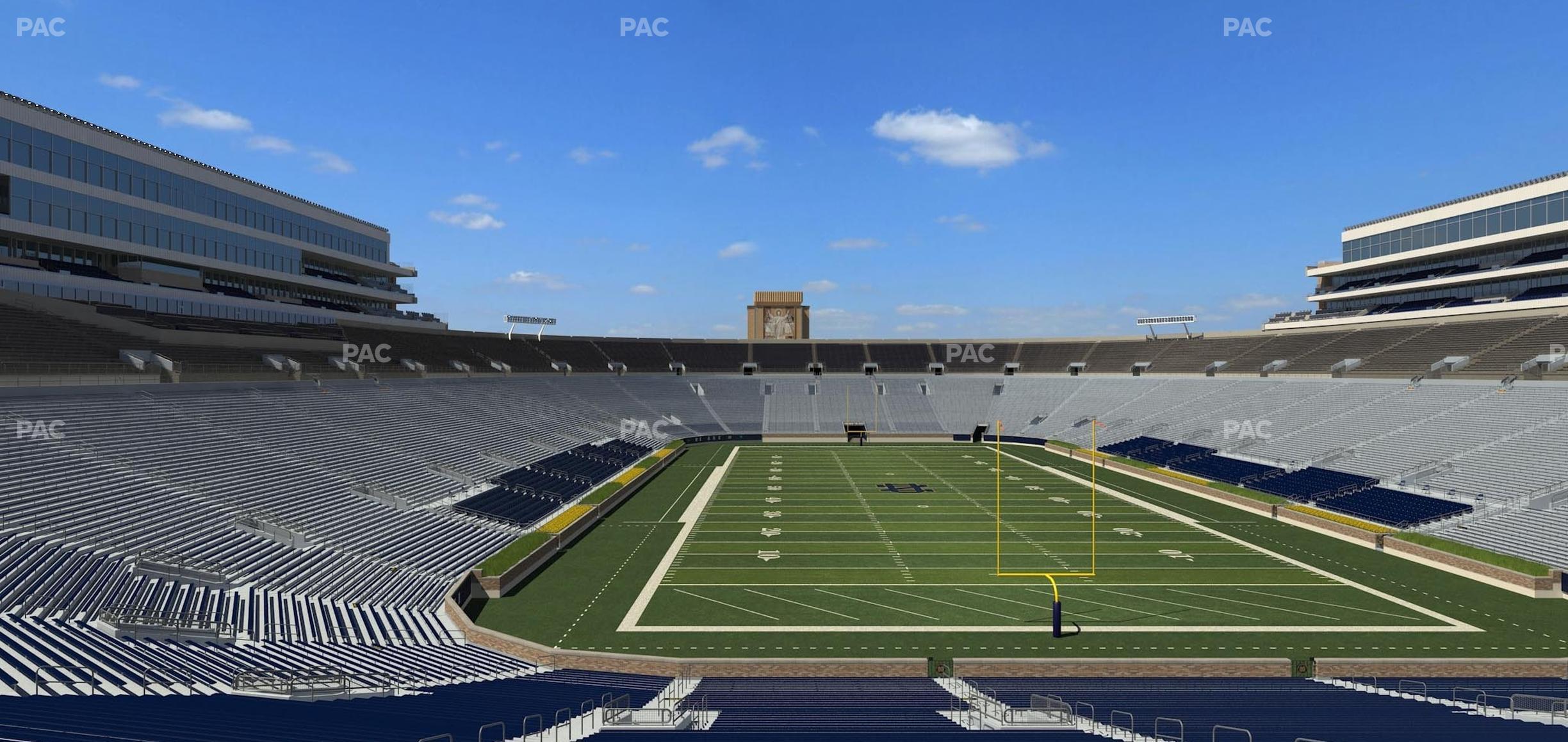 Seating view for Notre Dame Stadium Section 120