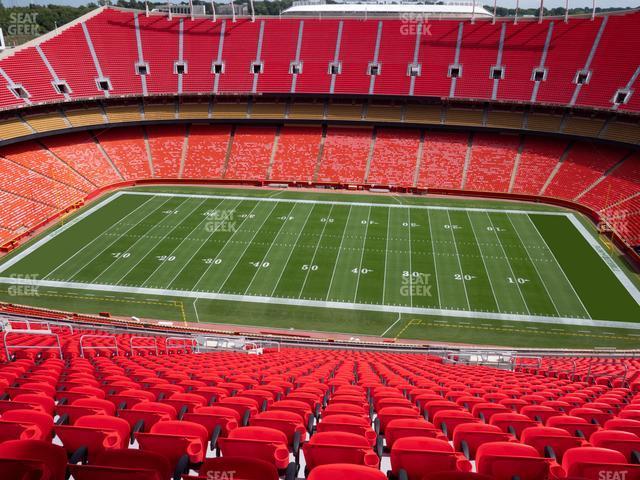 Seating view for GEHA Field at Arrowhead Stadium Section Ada 323