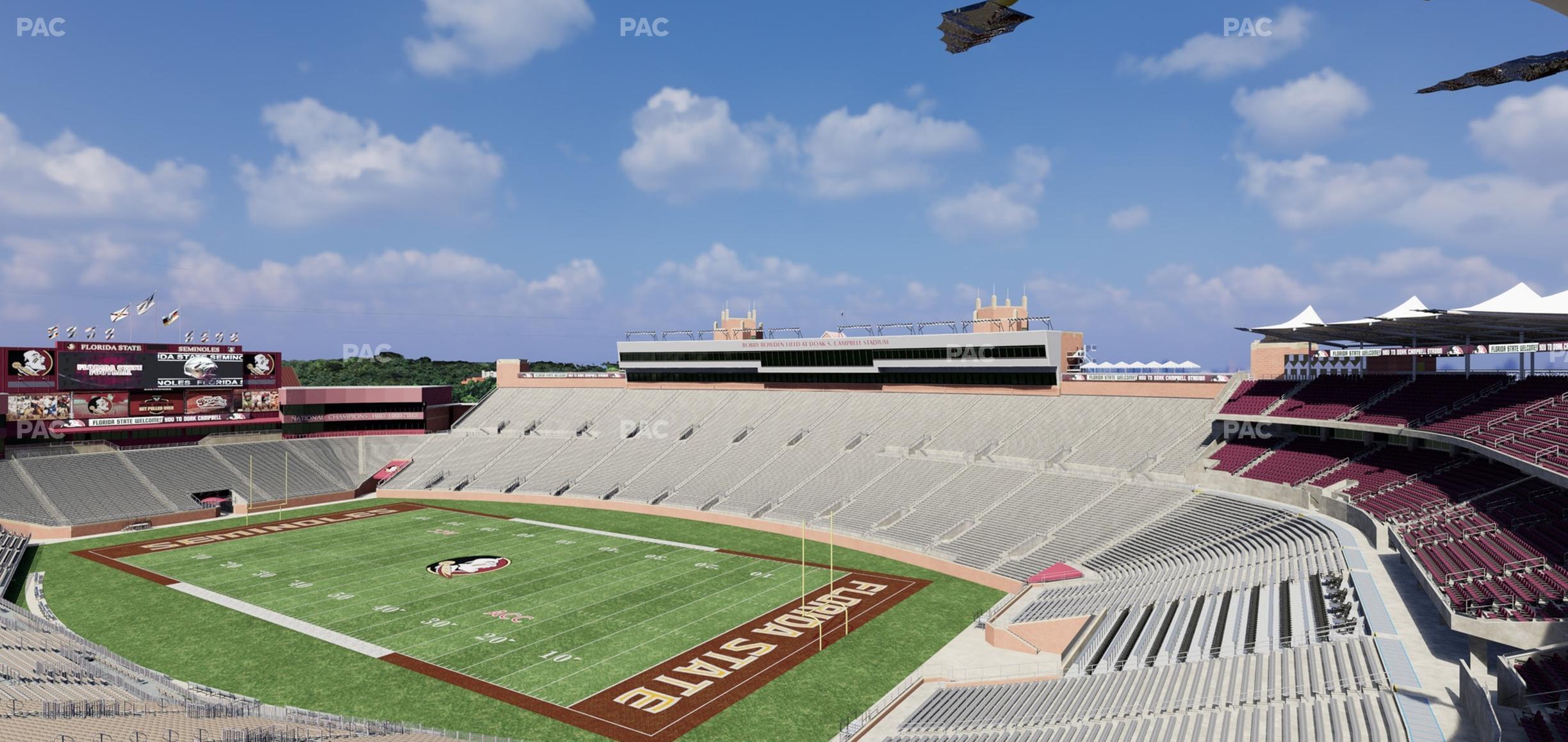 Seating view for Doak Campbell Stadium Section Club 327