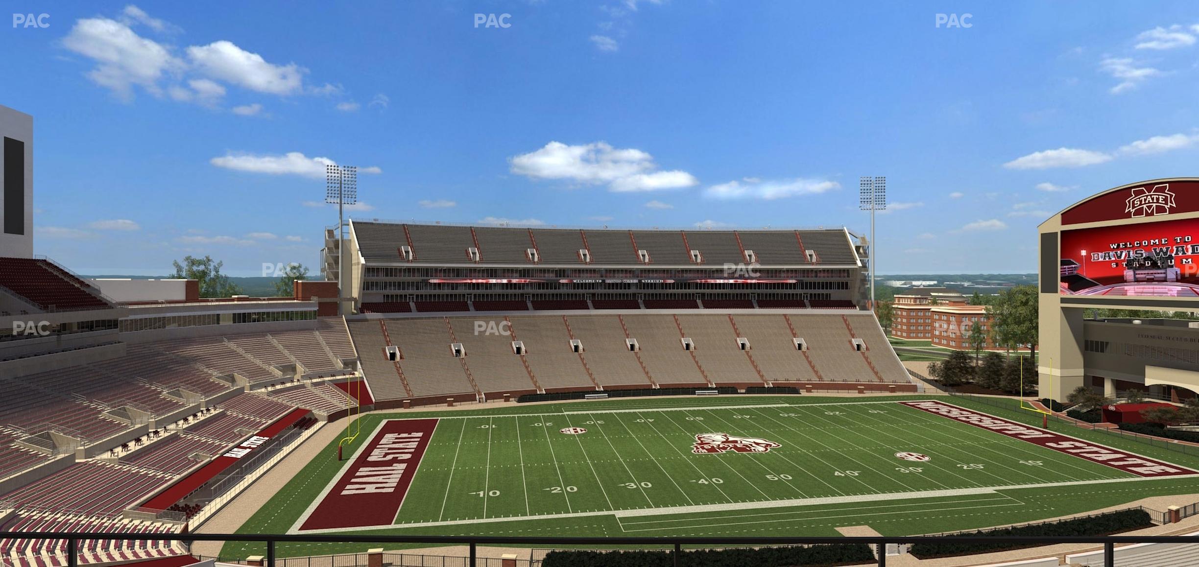 Seating view for Davis Wade Stadium Section 208