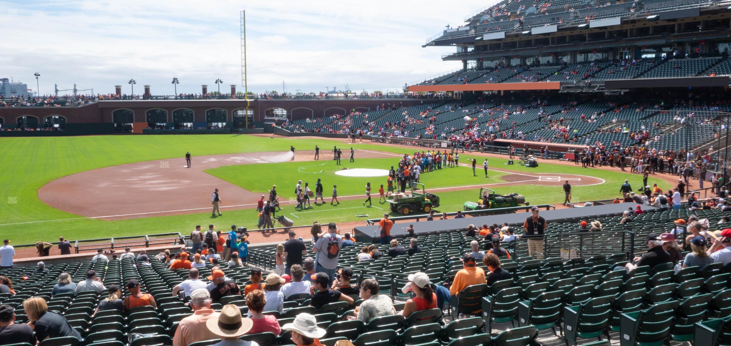 Seating view for Oracle Park Section Lower Box 125