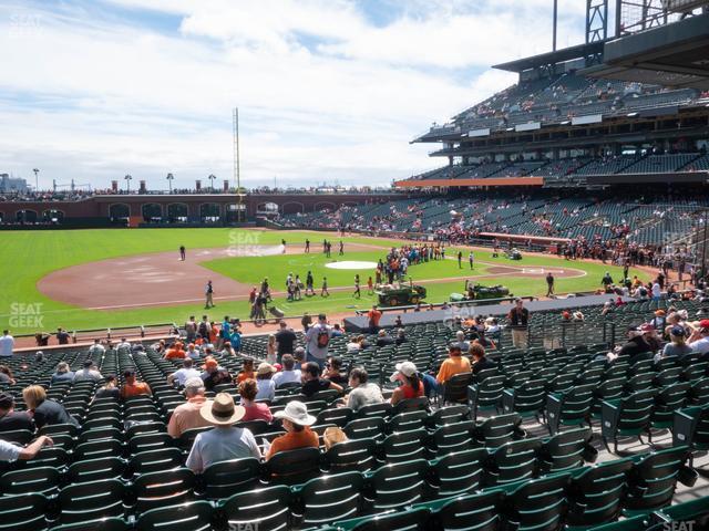 Seating view for Oracle Park Section Lower Box 125