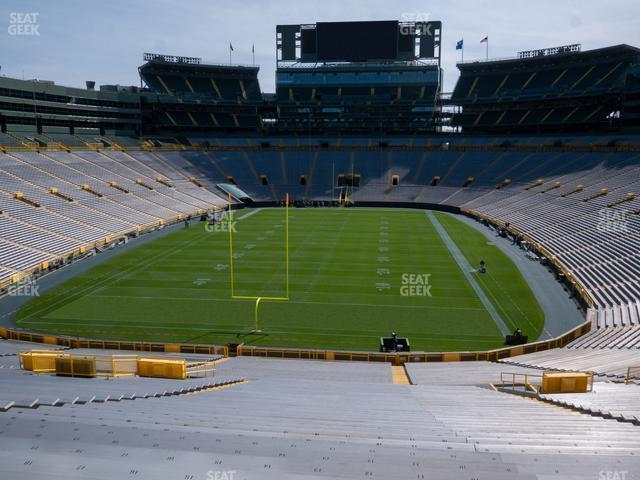 Seating view for Lambeau Field Section 102