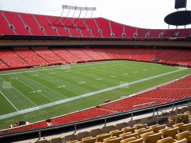 Seating view for GEHA Field at Arrowhead Stadium Section 229