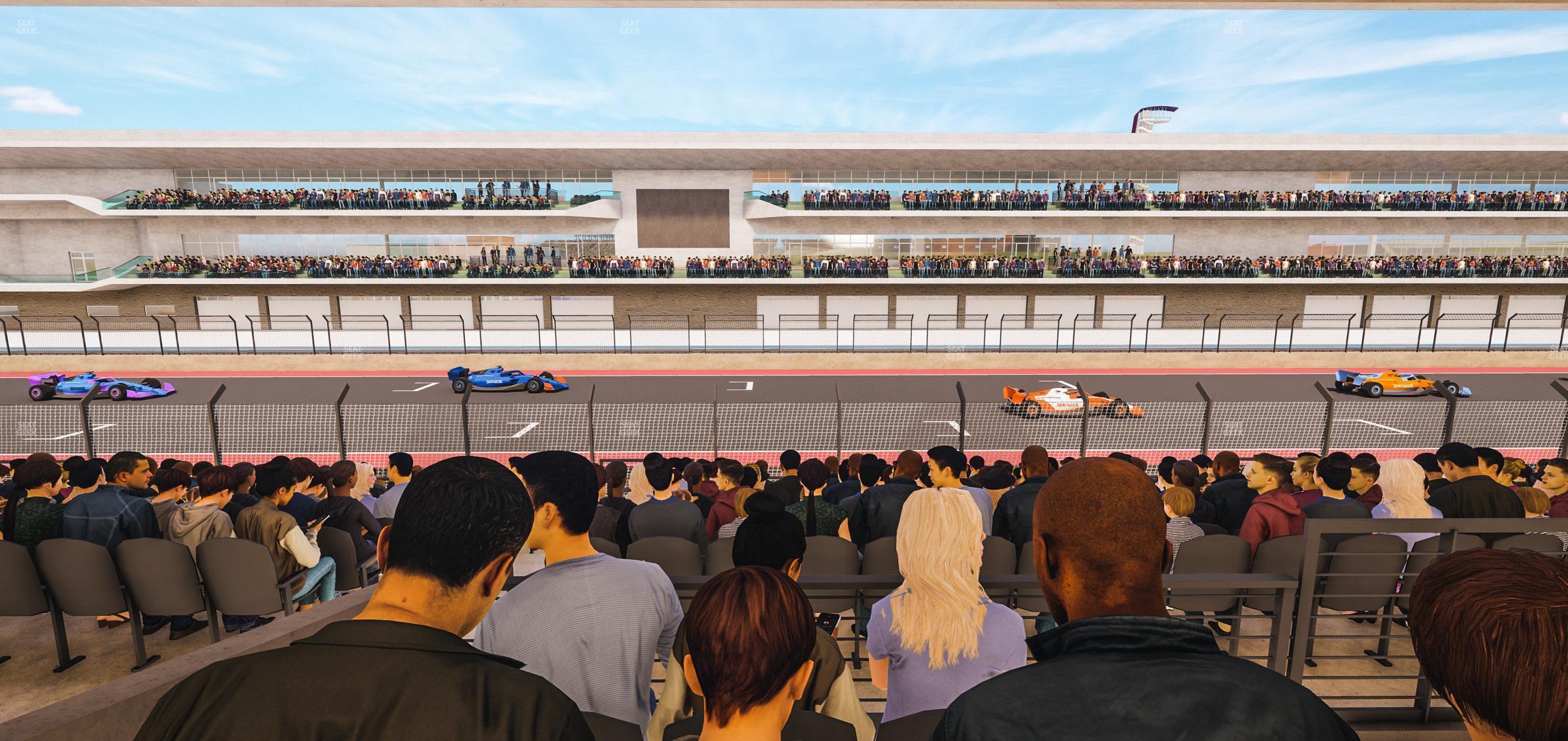 Seating view for Circuit of The Americas Section Main Grandstand Mezzanine 9 A