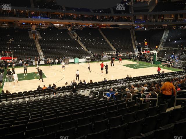 Seating view for Fiserv Forum Section 107