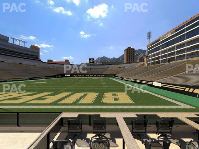 Seating view for Folsom Field Section Loge Box 164