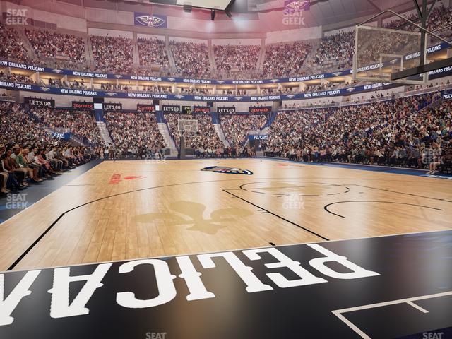 Seating view for Smoothie King Center Section 119 Floor