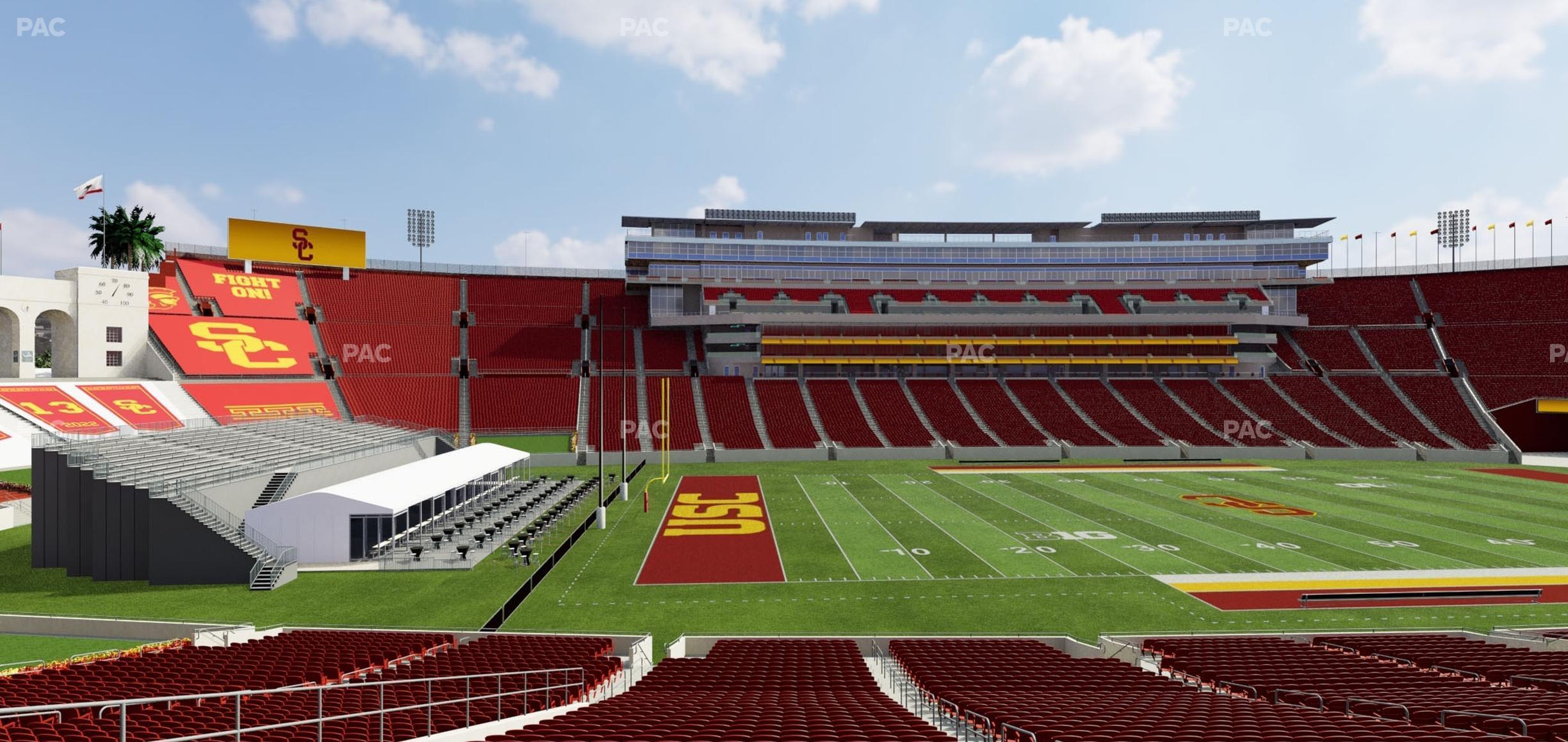 Seating view for Los Angeles Memorial Coliseum Section 124 B