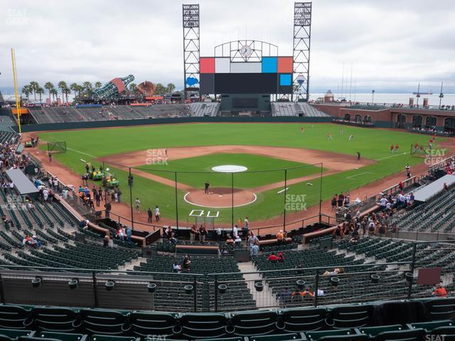 Seating view for Oracle Park Section Club Level 215