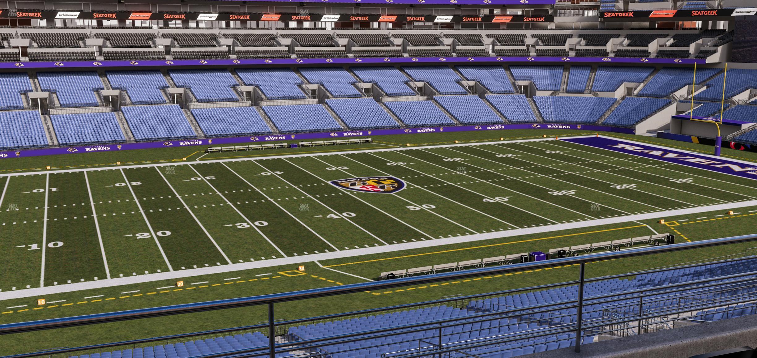 Seating view for M&T Bank Stadium Section 229