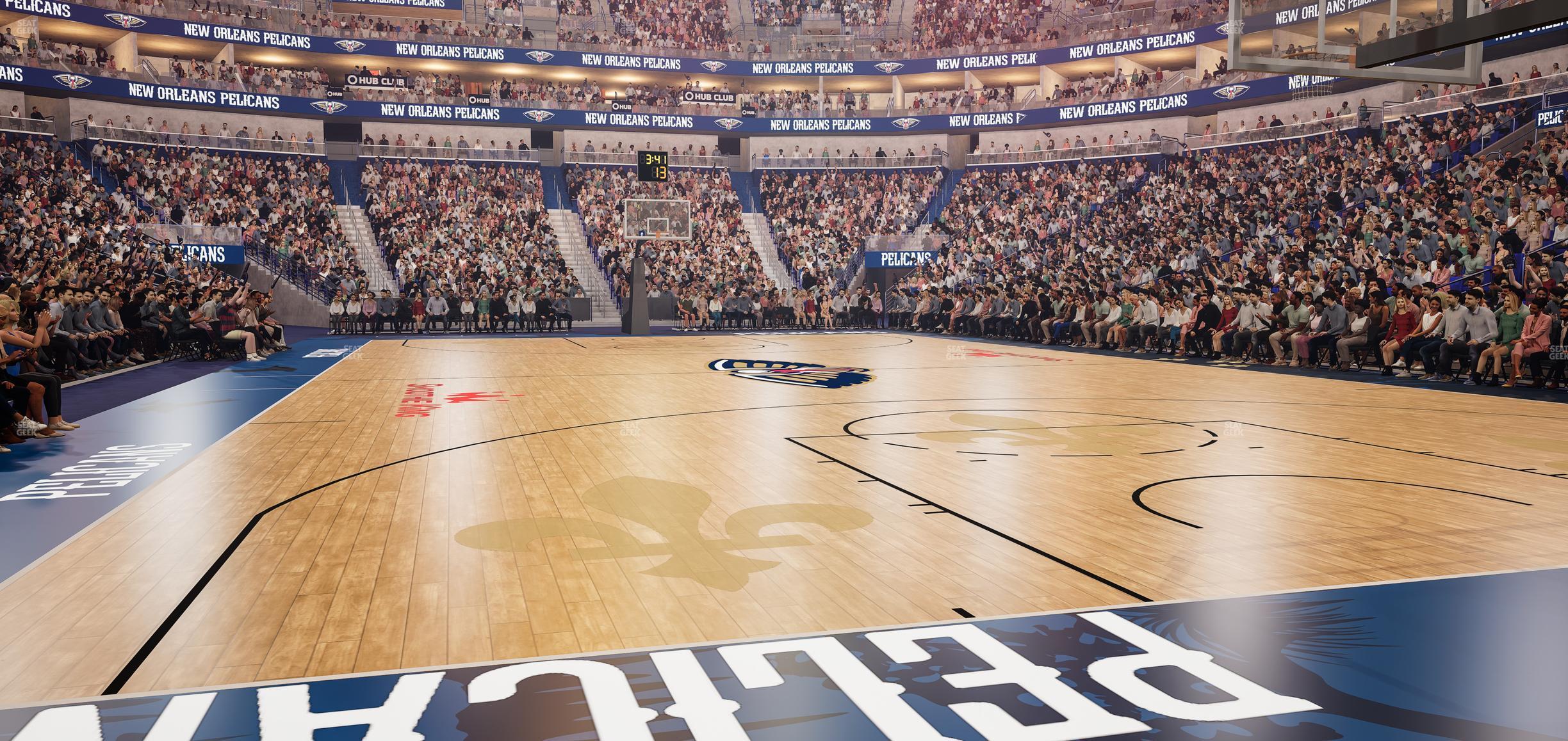 Seating view for Smoothie King Center Section 107 Floor