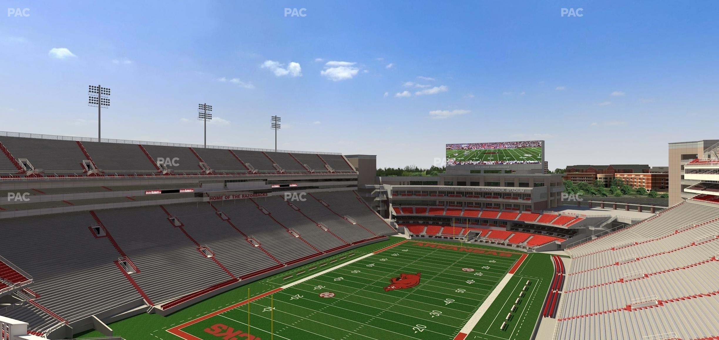 Seating view for Razorback Stadium Section 530