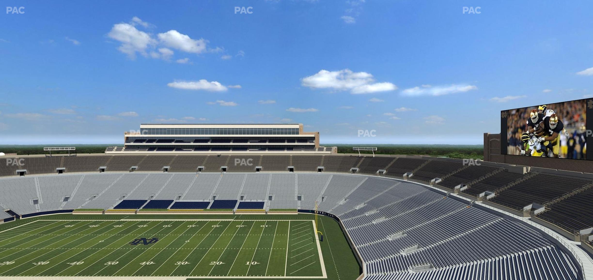 Seating view for Notre Dame Stadium Section Duncan Loge 821