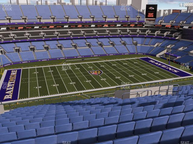 Seating view for M&T Bank Stadium Section 529