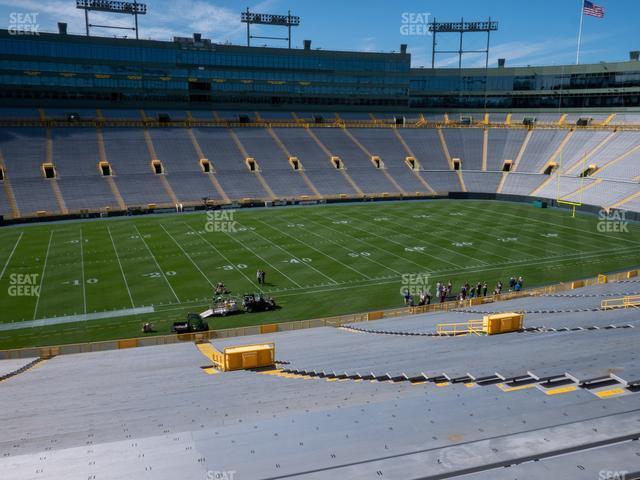 Seating view for Lambeau Field Section 125