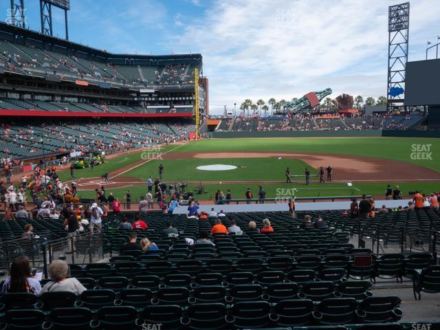 Seating view for Oracle Park Section Lower Box 109